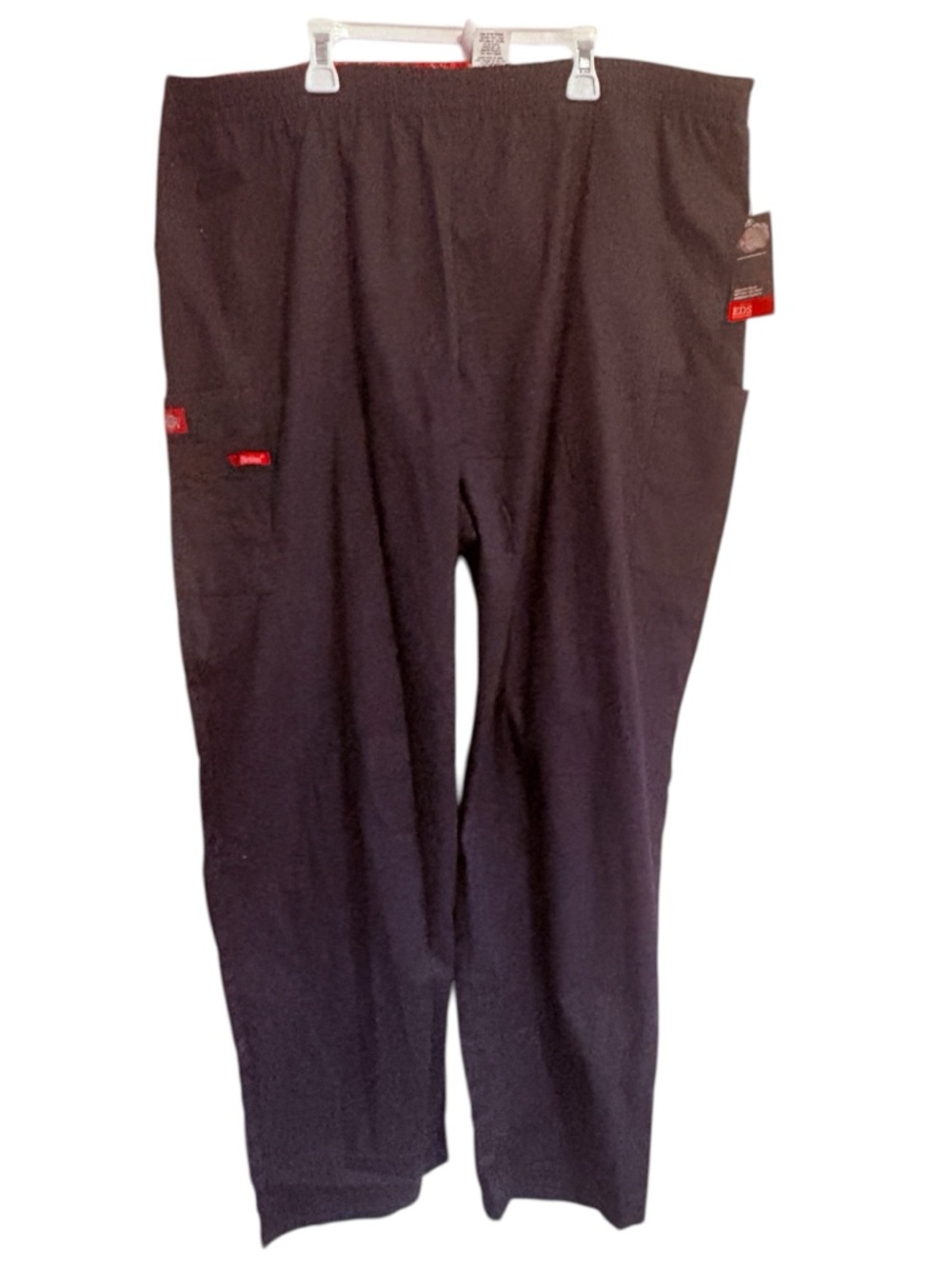 Dickies EDS Signature Unisex Pull-On Cargo Scrub Pants, size 3XL, black